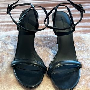 Alexander Wang Black ankle strap high heel sandals